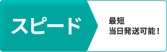 スピード 最短当日発送可能！